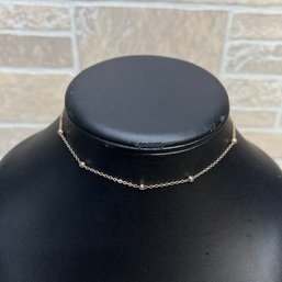 Gold-Tone Satellite Bead Chain Choker
