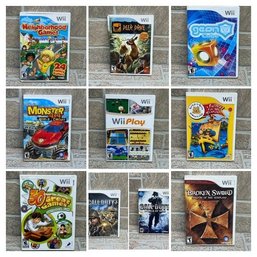 Lot Of 10 Nintendo Wii Games - Call Of Duty, Wii Play, Monster 4x4, Family Games & More