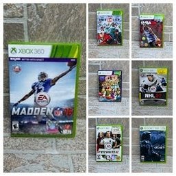Lot Of 7 Xbox 360 Sports & Racing Games - Madden, FIFA, NHL, NBA, UFC & More