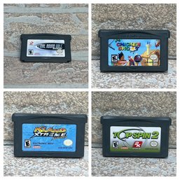 Lot Of 4 Nintendo Game Boy Advance GBA Games - Chicken Shoot, Top Spin 2 & More