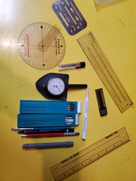 Turquoise Eagle Drawing Leads, Berol Turquoise Pencil, Distance Measuring Wheel, & More