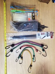 Bag Full Of Zip Ties & Bungee Cords