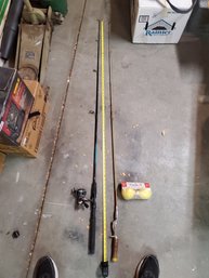 Lot Of 2 Fishing Poles & 'original Mark-it' Marker Buoy