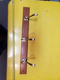 Nice Coat Rack With Brass Hooks
