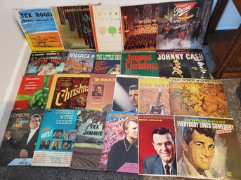 Large Lot Of Vinyl Records