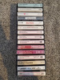 Sleeve Case Of Cassette Tapes Johnny Cash, Reba McEntire, Linda Ronstadt Etc.