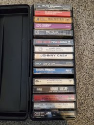 Sleeve Of Cassette Tapes Johhny Cash, Hank Williams Etc.