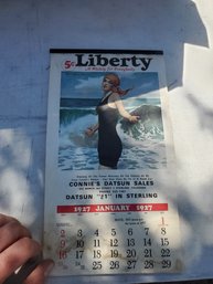 Vintage 1927 Liberty 5 Cent Calendar