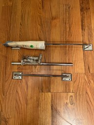 Three Metal Towel Racks