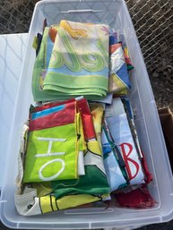 Totefull Of Holliday Themed Lawn Decorative Flags And Banners