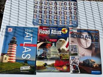 Lot Of Road Atlas's And Poster Of U.S Presidents