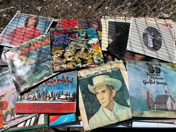 Lot Of Vintage Records Halloween, Christmas, Hank Williams And More