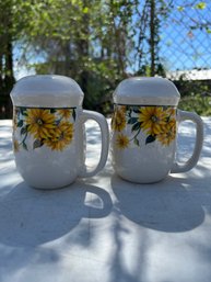 Adorable Set Of Sunflower Salt And Pepper Shakers