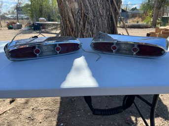Vintage Pair Of Tail Lights Possibly From Plymouth Fury