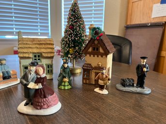 Holiday Village Figurines And Trees