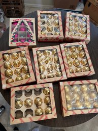 Box Full Of Glass Christmas Ball Ornaments