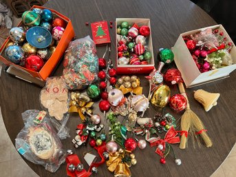 Box Full Of Christmas Tree Ornaments