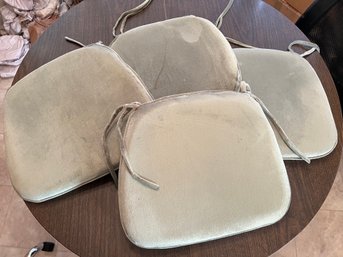 Set Of 4 Suede Like Seat Cushions