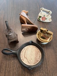 Misc Knick Knacks Mini Cast Iron Pan, Lighter, Cast Iron Wood Burner