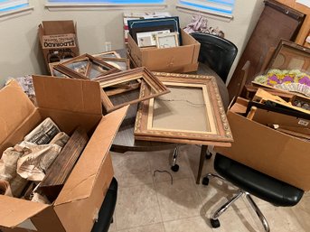 Boxes Of Mostly Wooden Frames