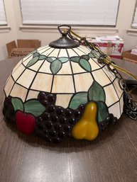 Vintage Tiffany Style Stained Glass Chandelier / Pendant Light