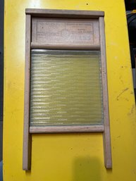 Vintage Wood And Glass Washboard