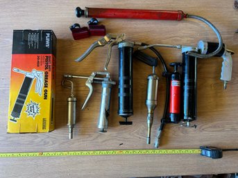 Large Lot Of Grease Guns
