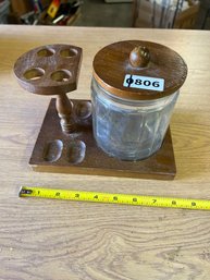 Vintage Pipe And Tobacco Caddie
