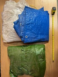 Lot Of 3 Tarps Sizes Unknown