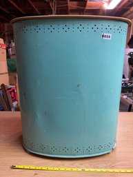 Vintage Metal Hamper With Lid
