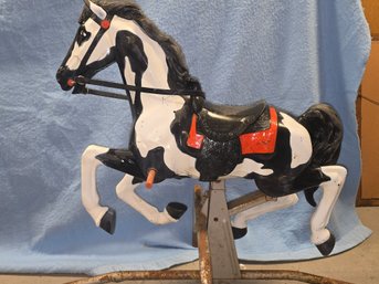 Lot 9-319 Vintage Wood Rocking Horse And Blaze, 1961,  Rocking Horse