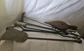 Lot 10-69 Fireplace Tool Lot (Rt Of White Shelf)