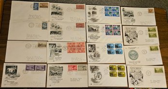 Lot 10-155 Four Long United Nations 1957, 37 First Day Issue Plus Postcards (Atkins Shelf)
