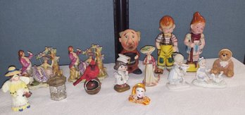 Lot 5-31 Large Lot Unbranded Figurines, Cardinal, Bear, Garden Angel And More  (TIR)
