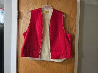 Lot 5-33 Red Vest Shearling Inside (IR)