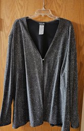 Lot 5-39 Shimmery Silver Glittery Plus-Size Jacket (on Microfiche Drawer)