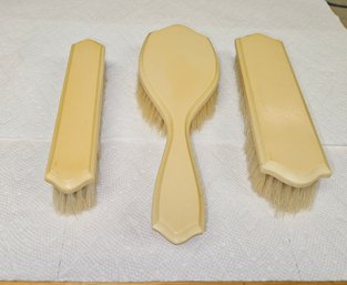 Lot 5-78 Three Vintage Vanity Brushes (Green Shelf)