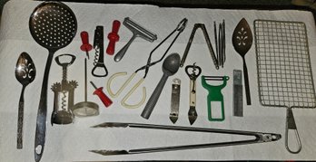 Lot 5-97 Utensil Lot Strainer, Corn Holders, Corkscrew, Etc. (Microfiche Shelf)