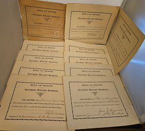 Lot 5-141 Sacred Heart Roll Of Honor 1910-1914 (In Glass Case)