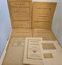 Lot 5-142 Lebanon NH School Registers 1854 (green Shelf)