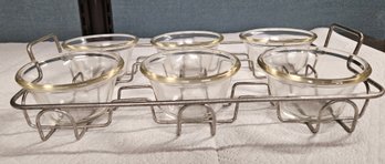 Lot 5-217 Custard Cups And Rack (TIR-2)