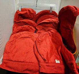 Lot 5-219 Nine Red Orangish Hoods Quilted Interior (TIR-2)