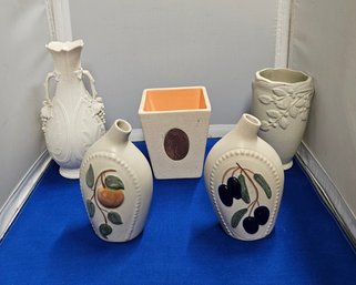 Lot 5-285 Pair Of Stoneware Flasks Plus (TIR-2)