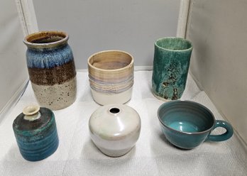 Lot 5-288 Blue, Green, Irridescent Pottery (TIR-2)