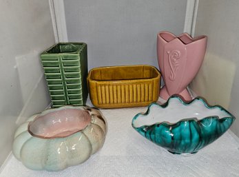 Lot 5-293 Five Planters Haeger, Italy, Gronder, Unbranded (TIR-2)