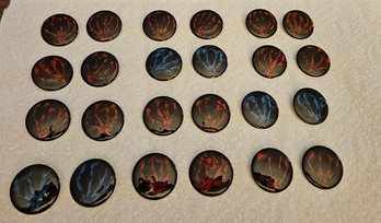 Lot 5-305 Dozen Red/black & Blue/Black Pierced Earrings (bottom Lateral)
