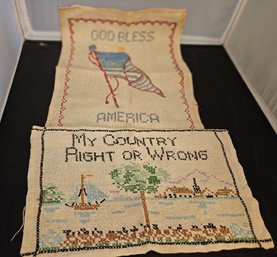 Lot 5-324 Two Vintage Samplers (top Lateral)