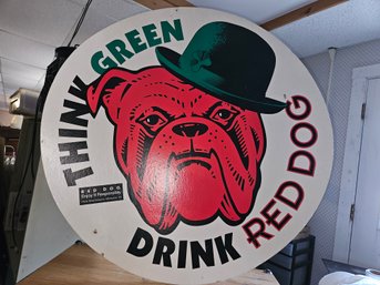 Lot 5-342 Round Red Dog Sign (Top BDC Office)