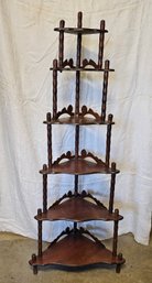 Lot 5-343 Six-shelf Antiquevintage Corner Stand (near Front Door)