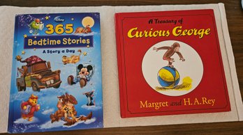 Lot 6-8 A Treasury Of Curious George & 365 Bedtime Stories (Green Shelf)